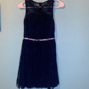 Navy blue mini dress